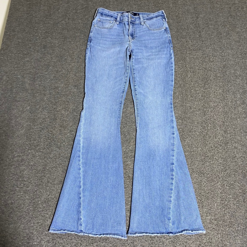 Hollister Low-Rise Vintage Flare Jeans Light Wash Soft Stretch W25 L31 1R